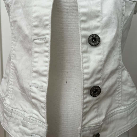 White denim sleeveless vest SMALL - Picture 6 of 10